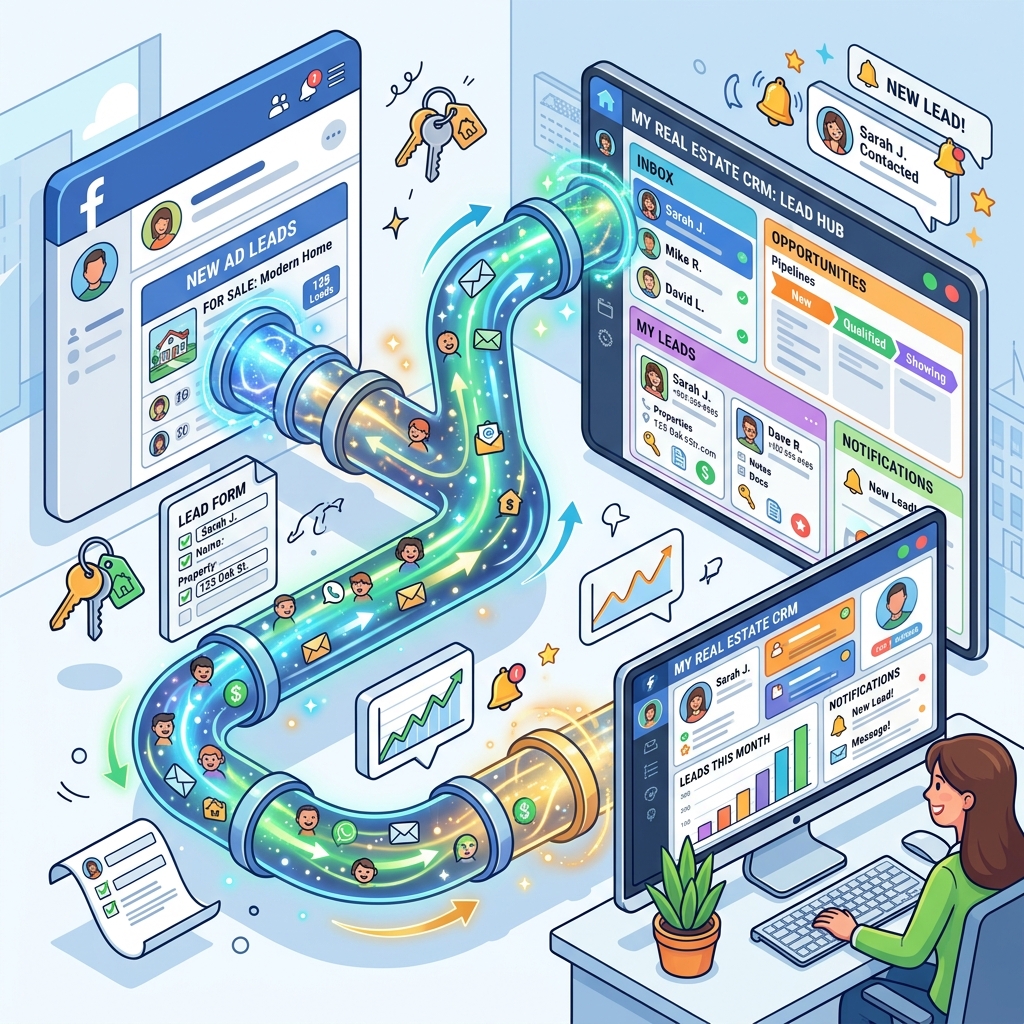 Lead Ads Funnel Pipeline Illustration